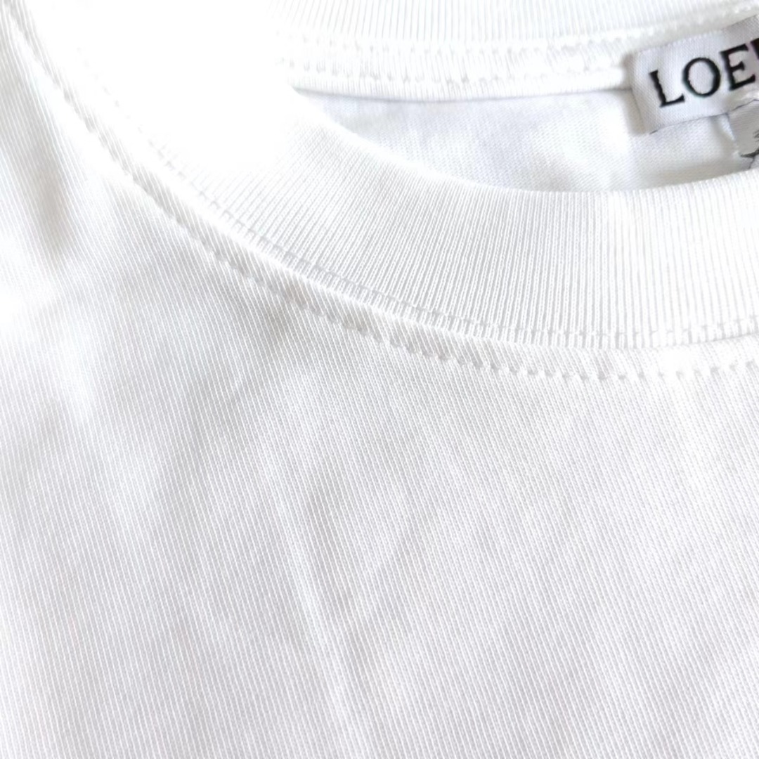 LOEWE 罗意威 彩虹涂鸦字母发泡印花短袖T桖 白色