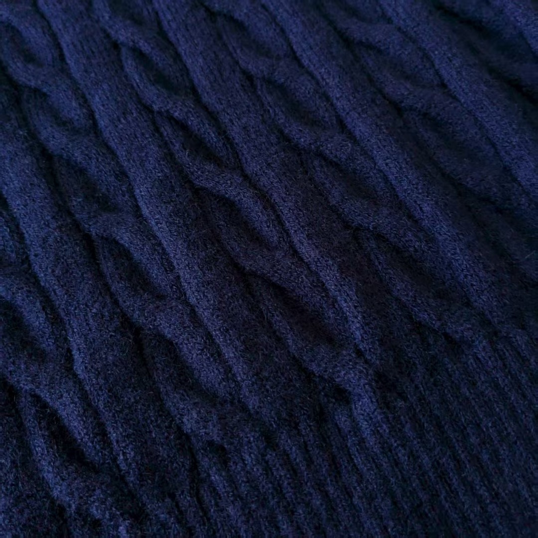 Ralph Lauren/拉夫劳伦 纯色LOGO刺绣圆领套头长袖毛衣 - 胸前精美小标刺绣