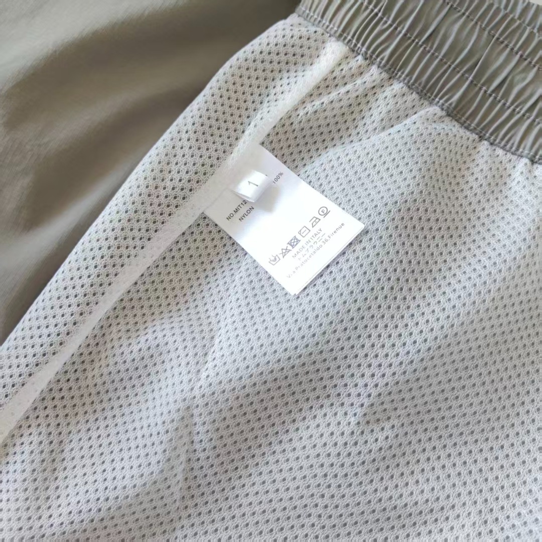 THOM BROWNE/汤姆布朗 TB尼龙面料白色四道杠织带彩色抽绳休闲长裤 灰色/藏青/黑色