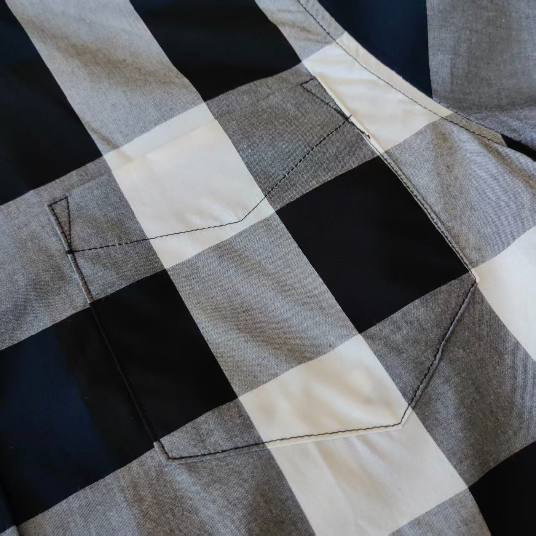 Burberry/巴宝莉 藏青色格子经典衬衫