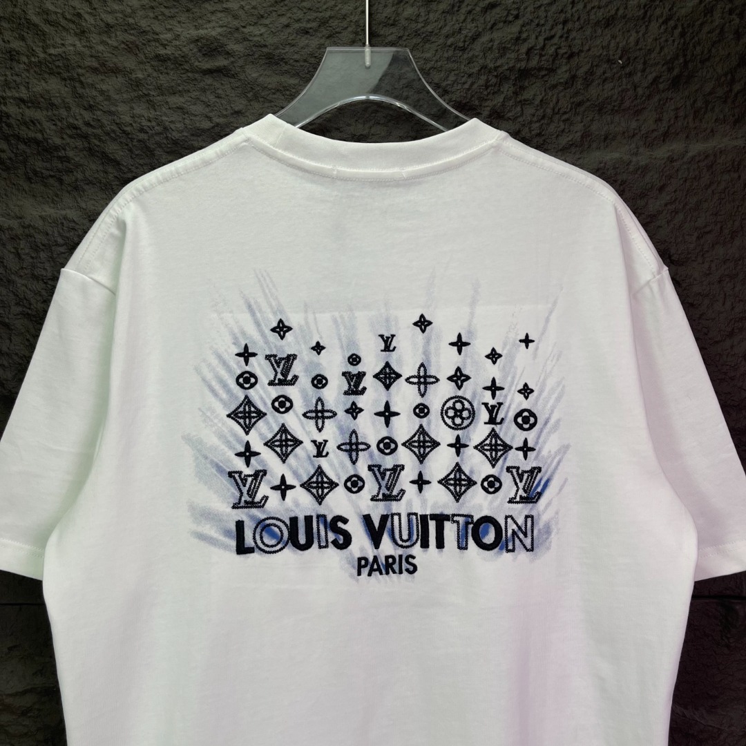 LOUIS VUITTON 路易威登 星光点点刺绣短袖 黑色 白色