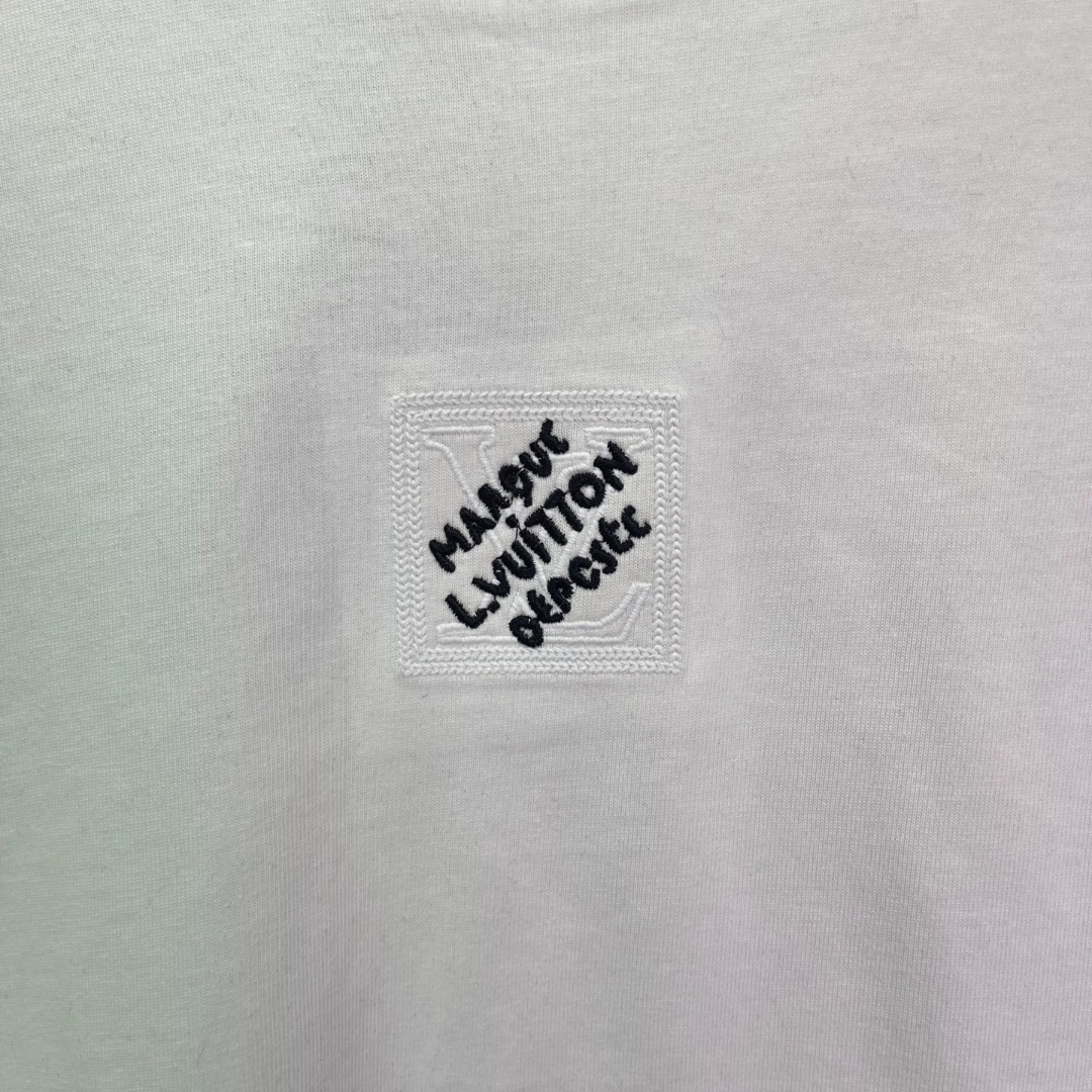 LOUIS VUITTON 路易威登 织网刺绣短袖 黑色 白色