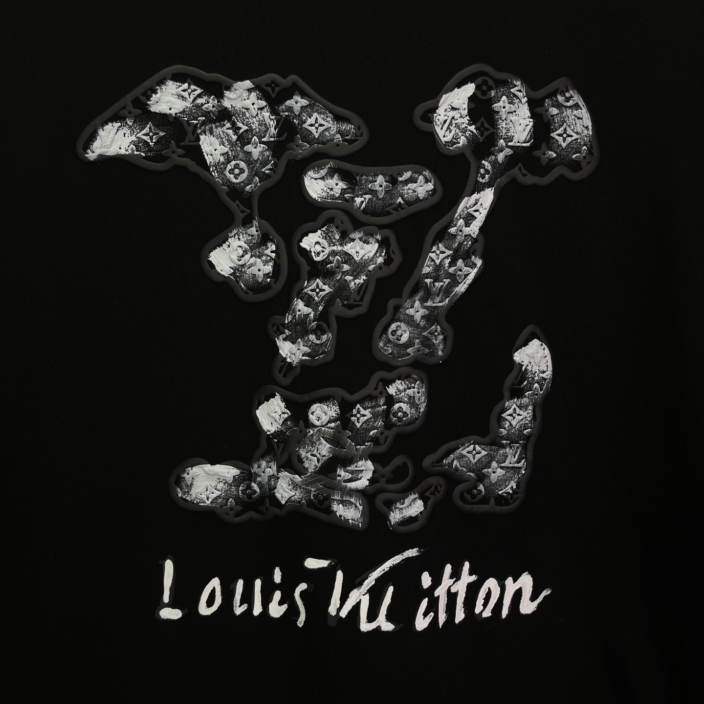 LOUIS VUITTON路易威登 油画涂鸦图案短袖