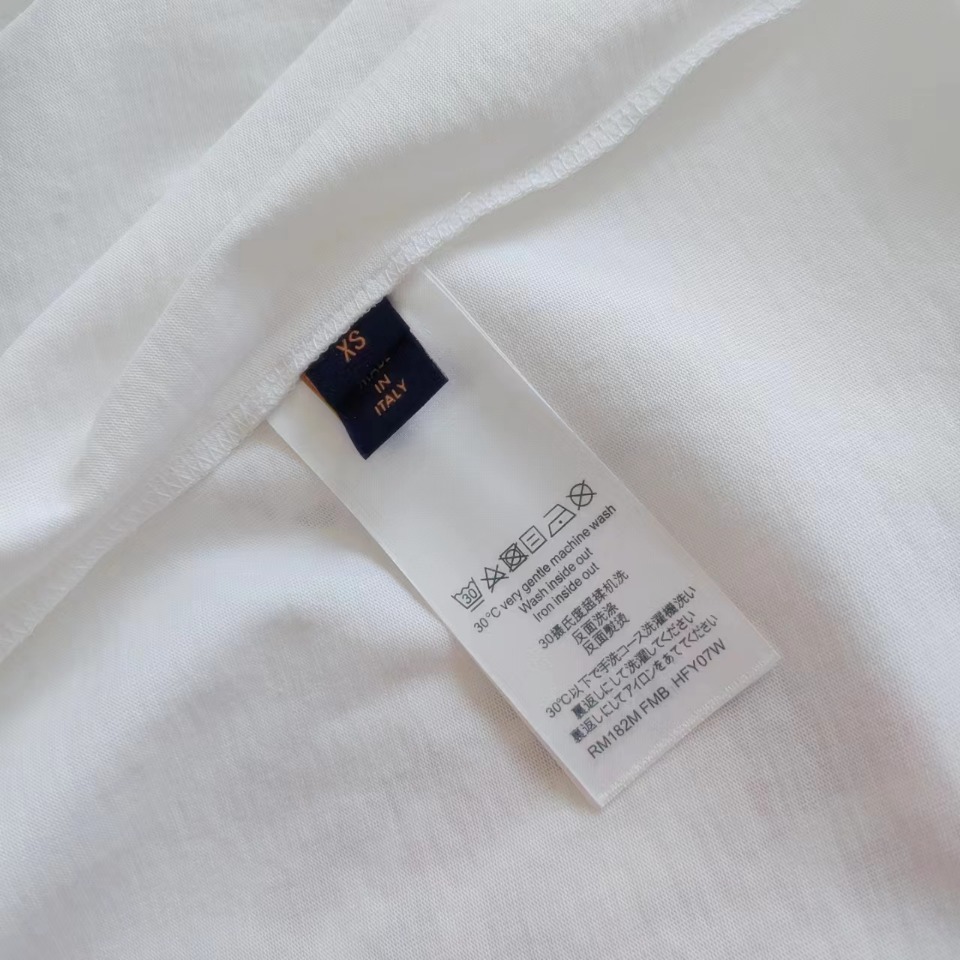 实拍细节图 Louis Vuitton/路易威登 泼墨涂鸦字母印花 黑色 白色