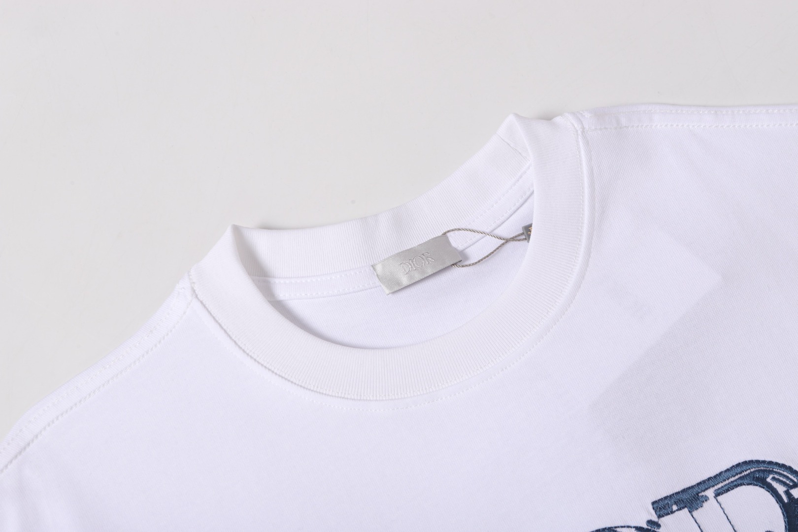Dior迪奥 进口机器高精密字母 树叶logo 刺绣短袖 高品质320克圆领短袖T恤 Dior迪奥 进口机器高精密字母 树叶logo 刺绣短袖 高品质320克圆领短袖T恤