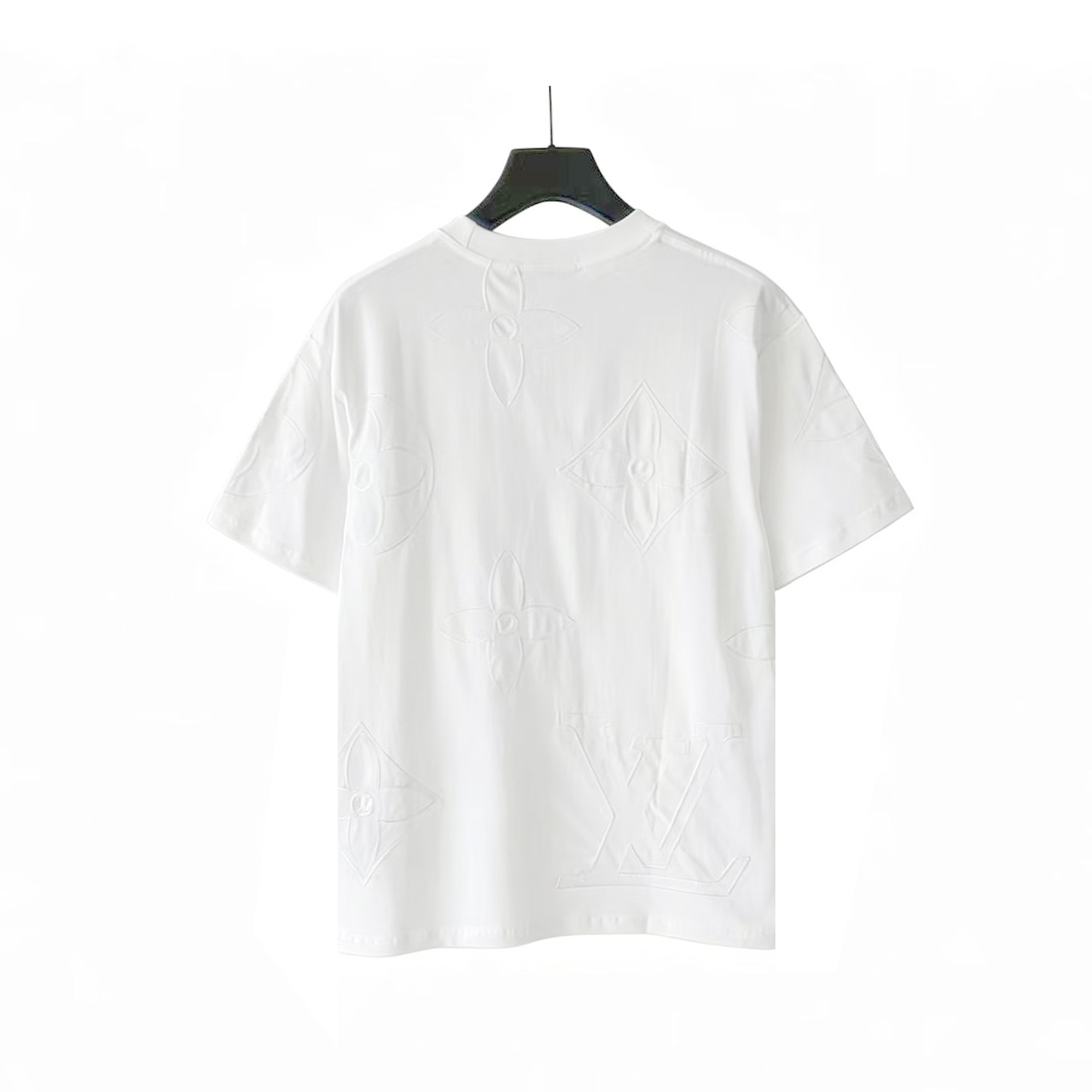 实拍细节图 Louis Vuitton/路易威登 重工刺绣logo高克重短袖 黑色 白色-Top High Quatity Cheap Sneakers Fashion Clothing Clothes Bags handbags Shoes of all Brand wholesale With The best Quality And Beautiful Price from China Factory Chinese suppliers wholesaler seller 实拍细节图 Louis Vuitton/路易威登 重工刺绣logo高克重短袖 黑色 白色