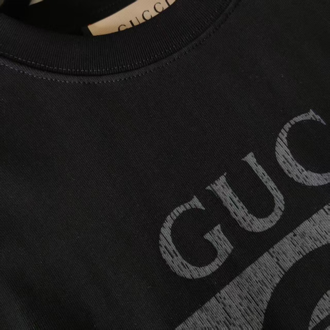 GUCCI/古驰 双G方块logo印花短袖黑色-Top High Quatity Cheap Sneakers Fashion Clothing Clothes Bags handbags Shoes of all Brand wholesale With The best Quality And Beautiful Price from China Factory Chinese suppliers wholesaler seller GUCCI/古驰 双G方块logo印花短袖黑色