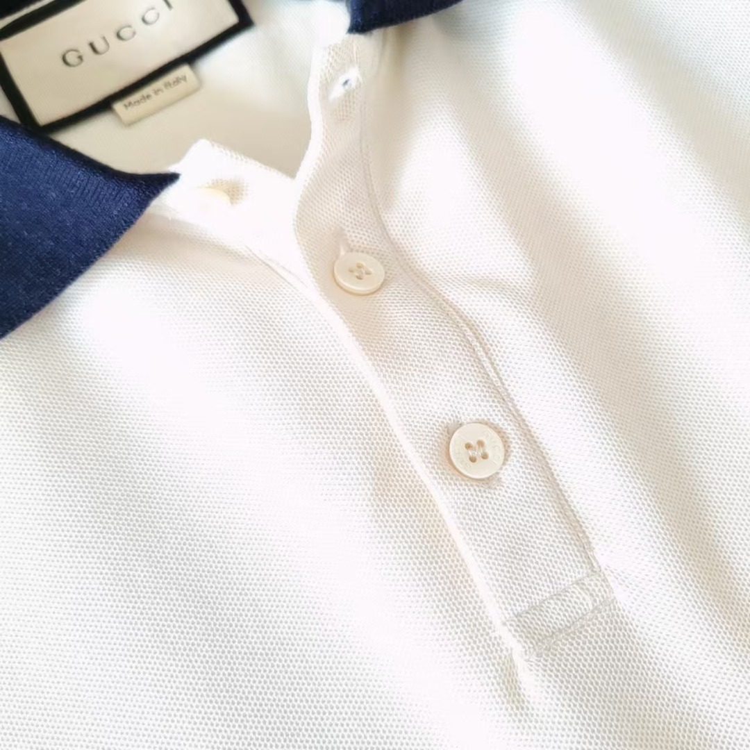 GUCC/古驰 双G反光织带polo衫-Top High Quatity Cheap Sneakers Fashion Clothing Clothes Bags handbags Shoes of all Brand wholesale With The best Quality And Beautiful Price from China Factory Chinese suppliers wholesaler seller GUCC/古驰 双G反光织带polo衫