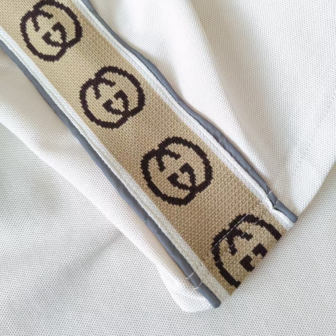 GUCC/古驰 双G反光织带polo衫-Top High Quatity Cheap Sneakers Fashion Clothing Clothes Bags handbags Shoes of all Brand wholesale With The best Quality And Beautiful Price from China Factory Chinese suppliers wholesaler seller GUCC/古驰 双G反光织带polo衫