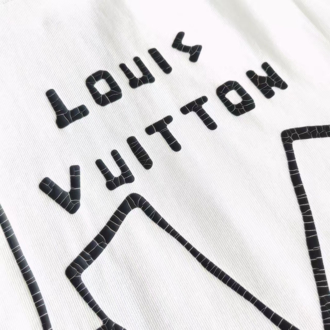 Vuitton/路易威登 裂纹印花大logo字母短袖