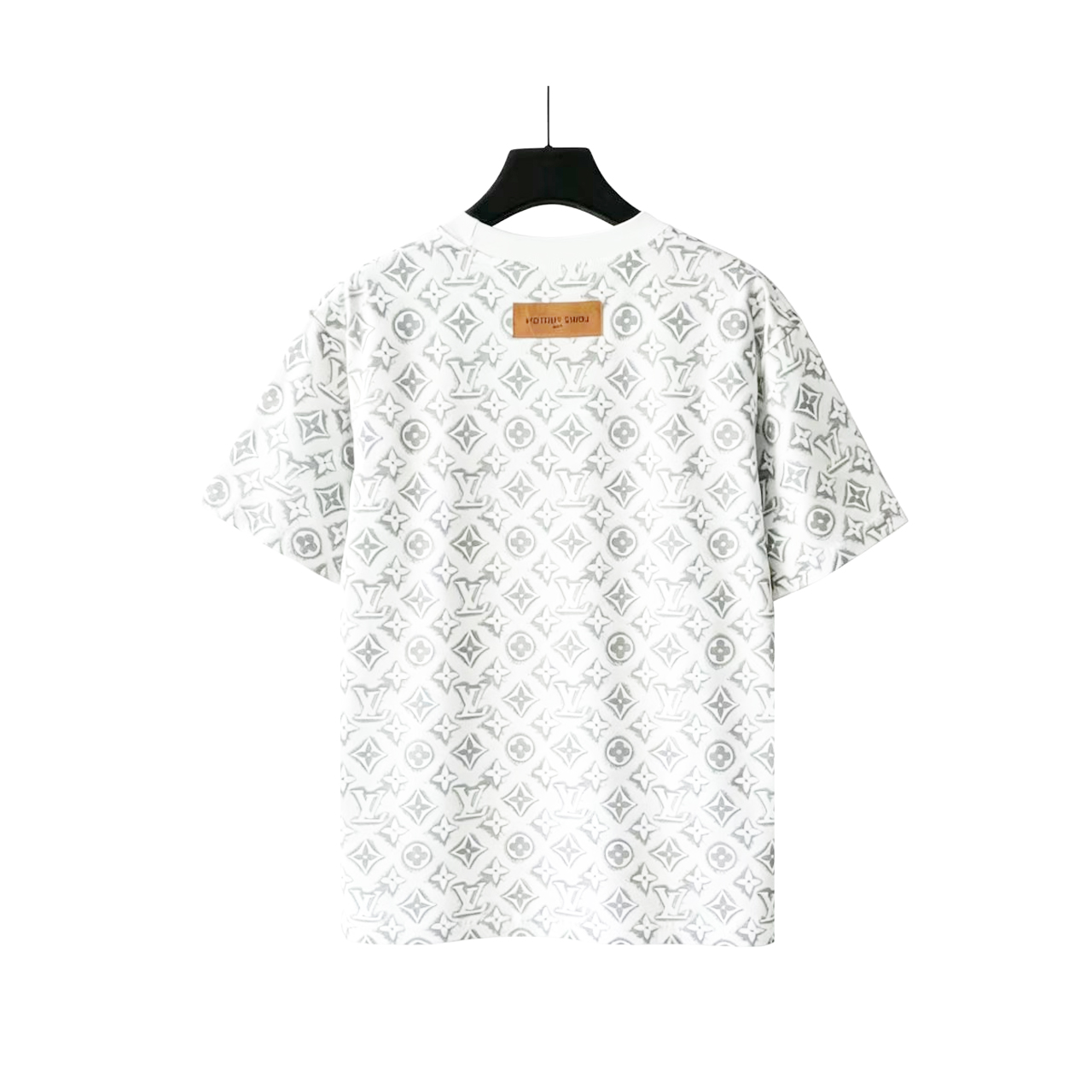 LouisVuitto/路易威登 满印logo短袖 黑色 白色-Chinese UA Cheap High Quatity Brand Clothes Bags handbags Sneakers wholesale wholesaler seller from China Factory suppliers Fashion Clothing Shoes best Quality Beautiful Price LouisVuitto/路易威登 满印logo短袖 黑色 白色