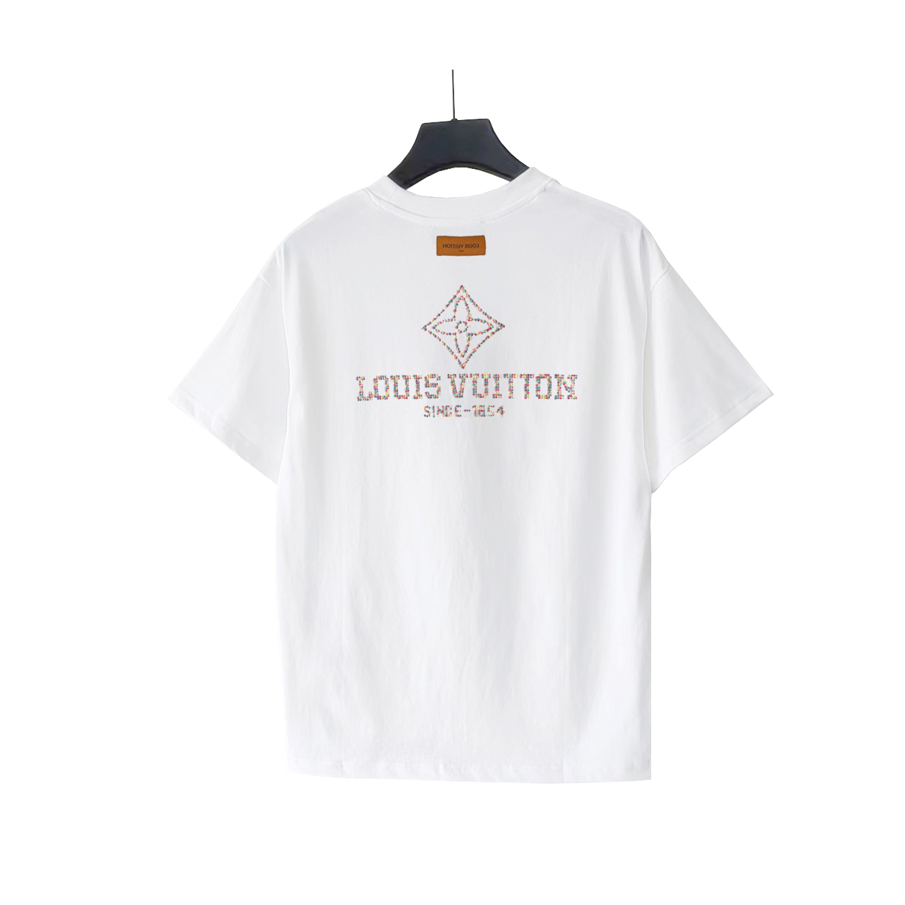 LOUIS VUITTON路易威登 前后刺绣字母logo短袖 黑色 白色