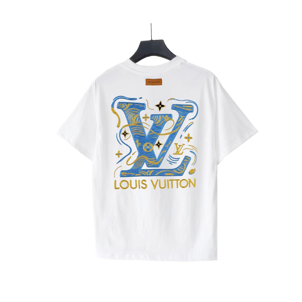 Louis Vuitton路易威登 后背大字母印花短袖 白色 黑色