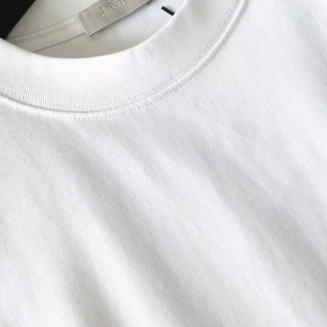 Dior/迪奥 前后字母刺绣logo短袖 黑白配色超经典