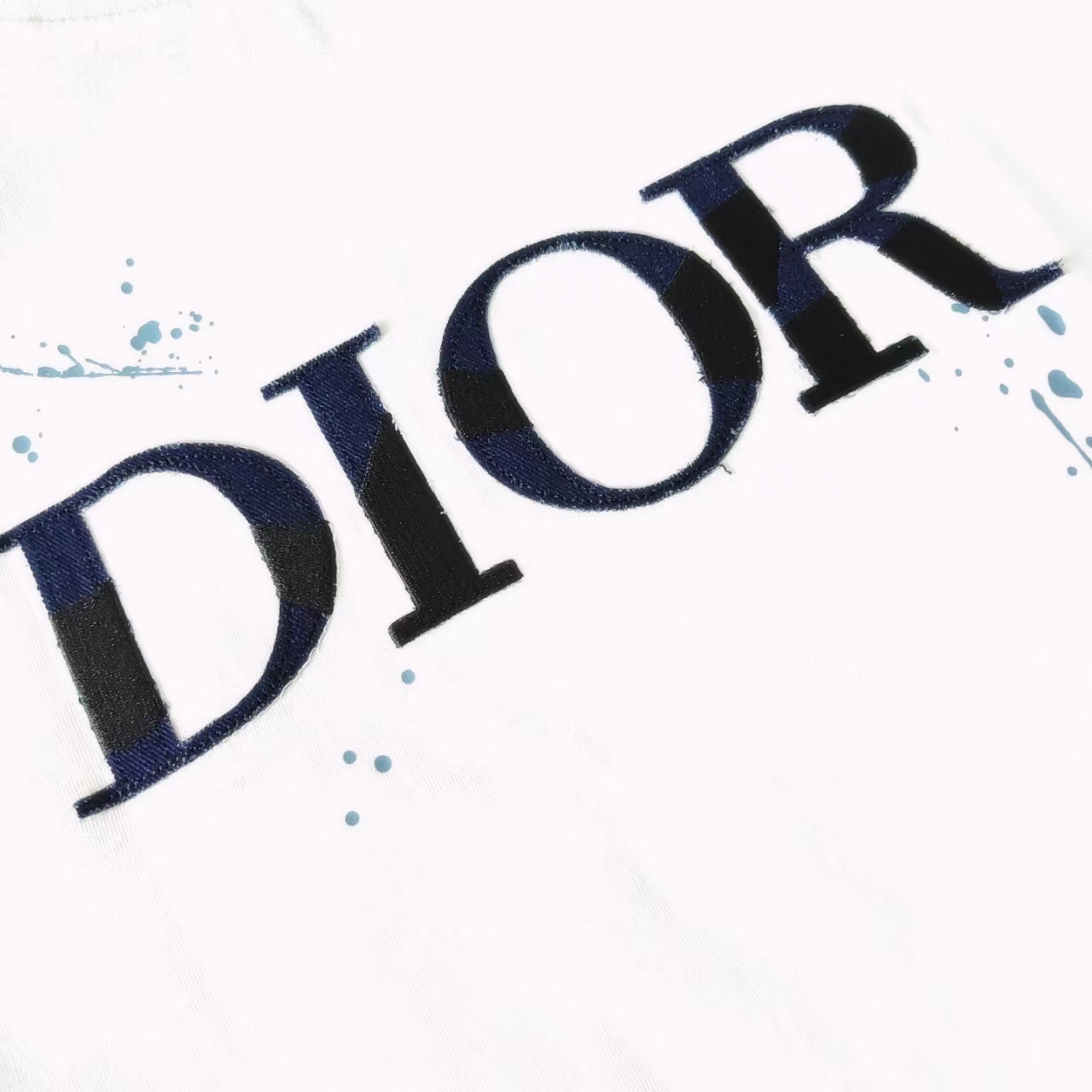 Dior/迪奥 前后字母刺绣logo短袖 黑白配色超经典