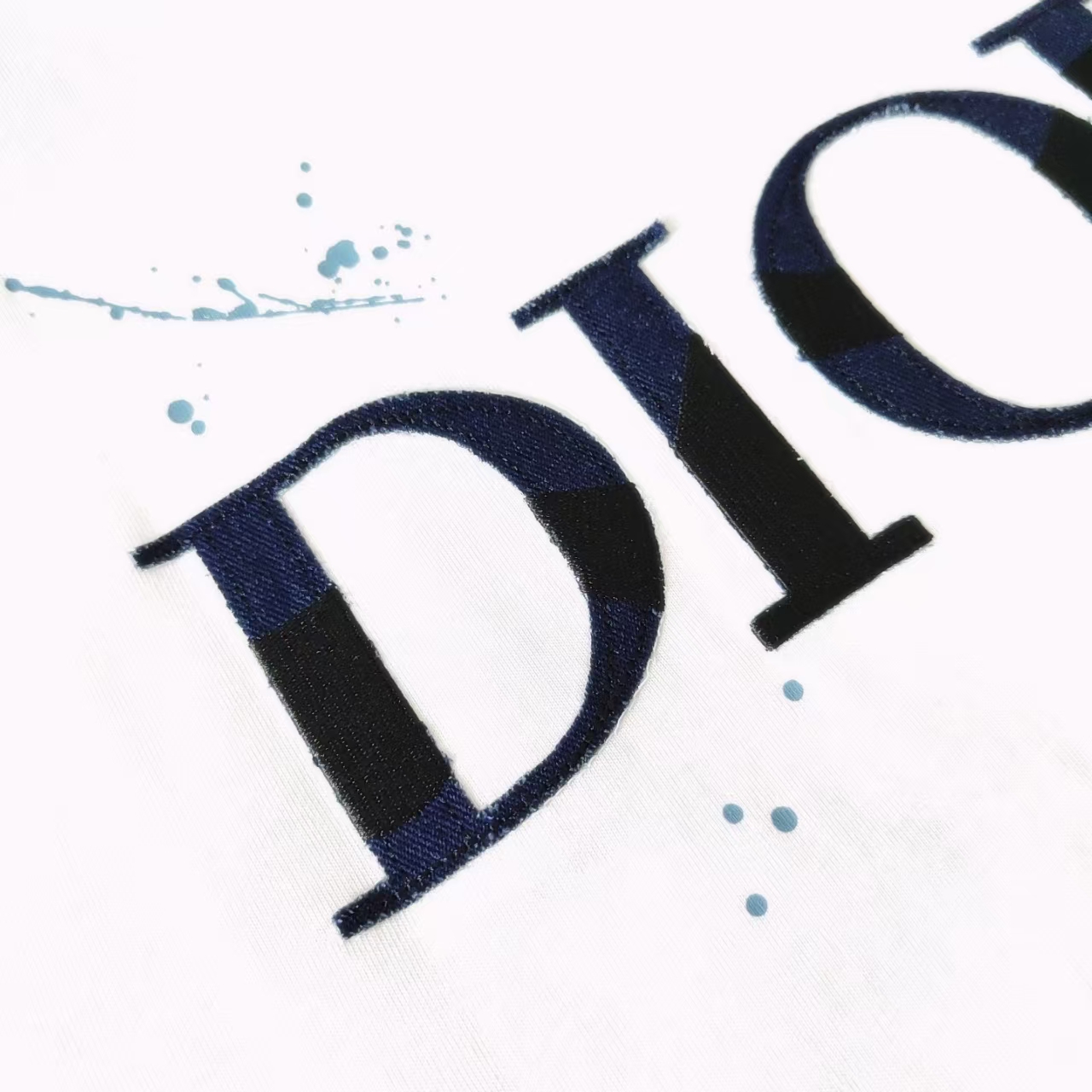 Dior/迪奥 前后字母刺绣logo短袖 黑白配色超经典