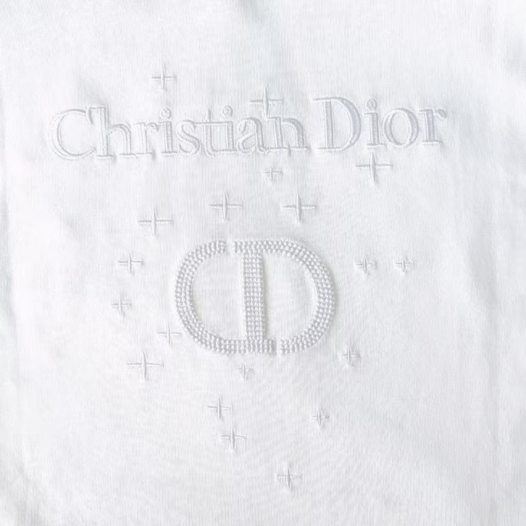 DIOR迪奥 前后CD字母Logo标识精工刺绣短袖