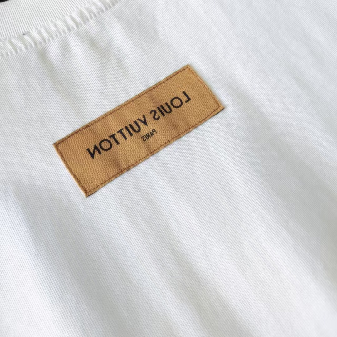 Louis Vuit*on/路易威登 浮雕字母logo短袖T桖