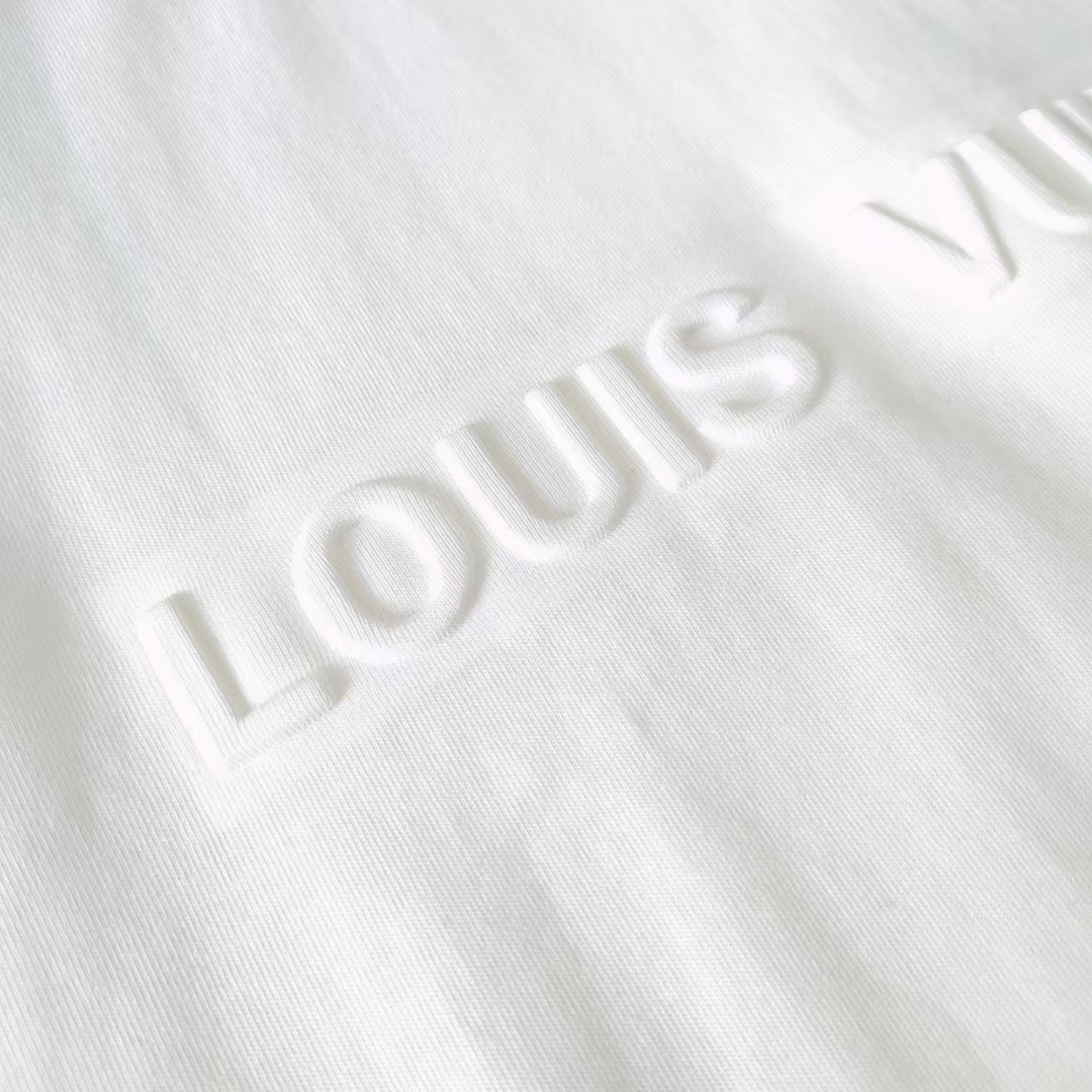 Louis Vuit*on/路易威登 浮雕字母logo短袖T桖