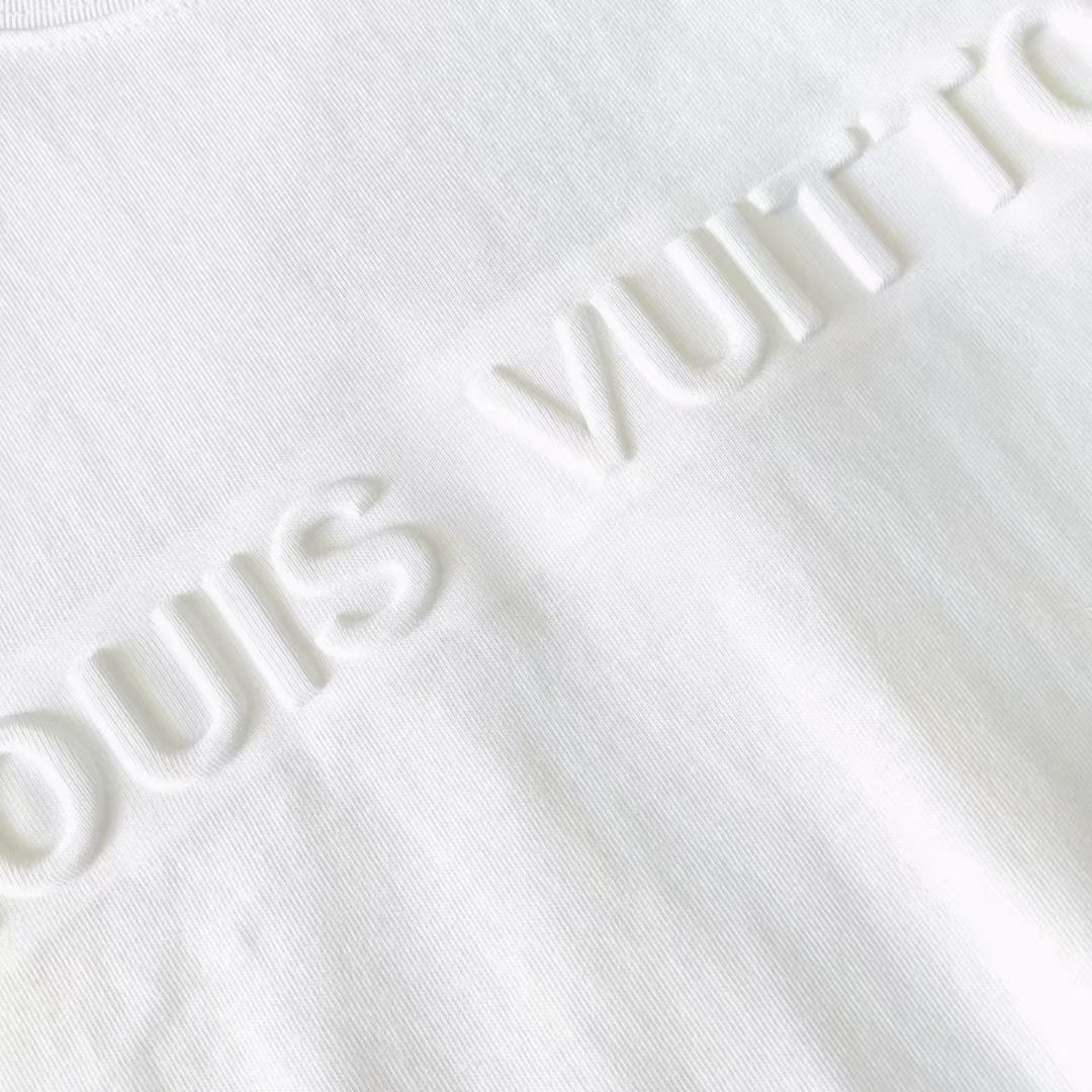 Louis Vuit*on/路易威登 浮雕字母logo短袖T桖