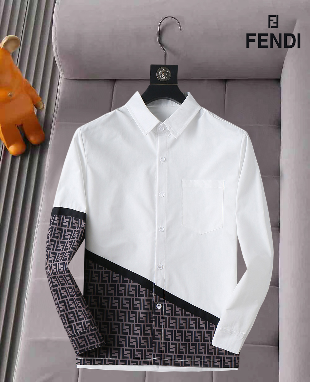 Fendi Kleding Overhemden Mannen Katoen Herfstcollectie Fashion Lange mouw