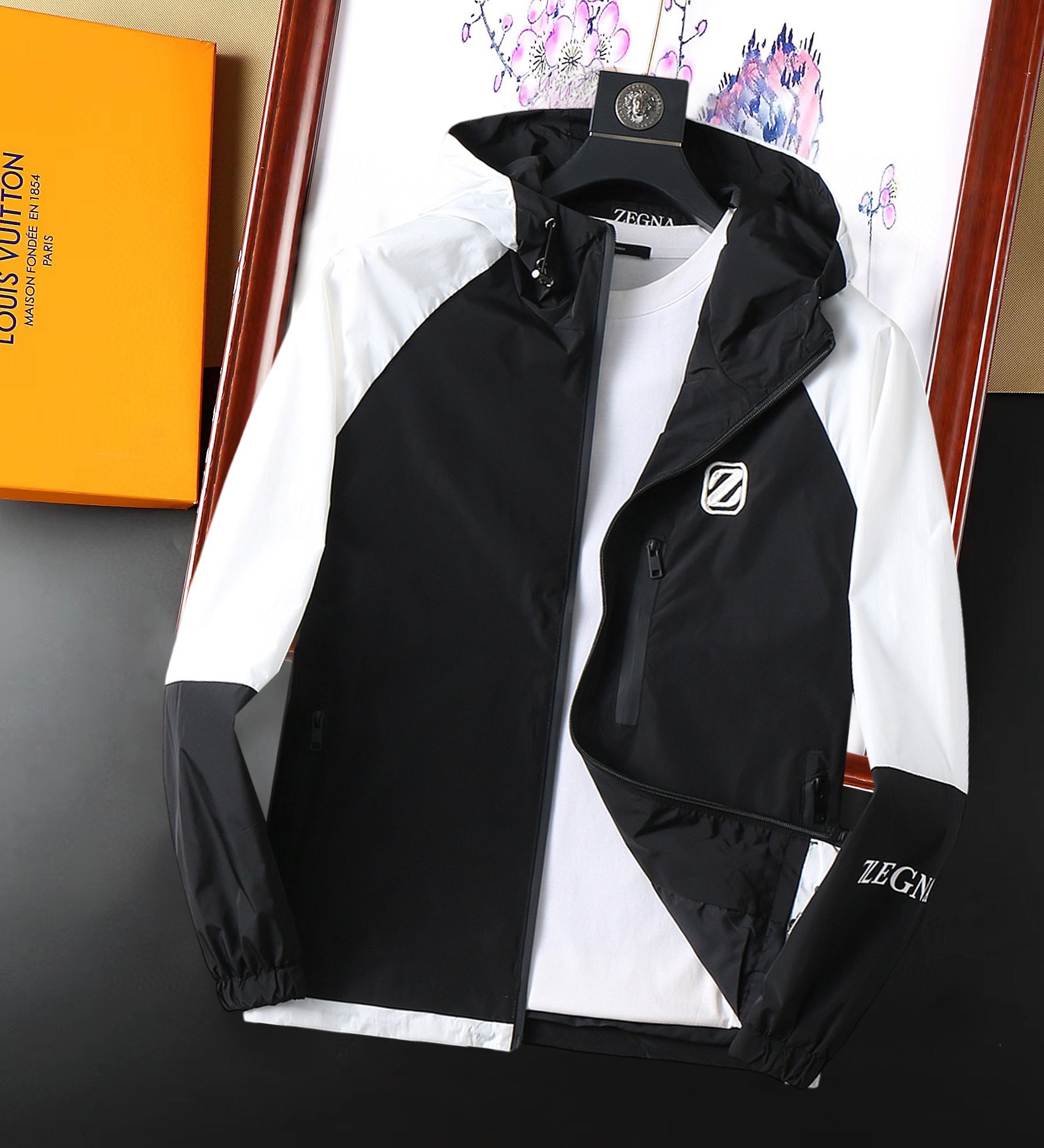 NO:129021,Jenia's new spring jacket 2025, the new product on the show is perfect, comfortable and warm, the three standards have a complete color and full color, and the very outstanding design easily advances the sense of fashion, the workmanship is extremely exquisite and rigorous, and the wiring is neat and meticulous!  A masterpiece of a big-name designer!  The upper body doesn't look bloated and super handsome!  Spot code M ~ XXXL, zegna, jackets & coats, jackets & coats, alexander wang19860909杰尼亚 2025开春新款夹克外套,秀场新品品相非常完美,舒适保暖,三标齐全色泽饱满诱人,非常出彩的设计,轻松将时髦感进阶,做工极为考究严谨,走线工整细致！大牌设计师巨作！上身不显臃肿、超级帅气！现货码数M ～ XXXL,,zegna,jackets & coats,jackets & coats,alexander wang,Men's clothing