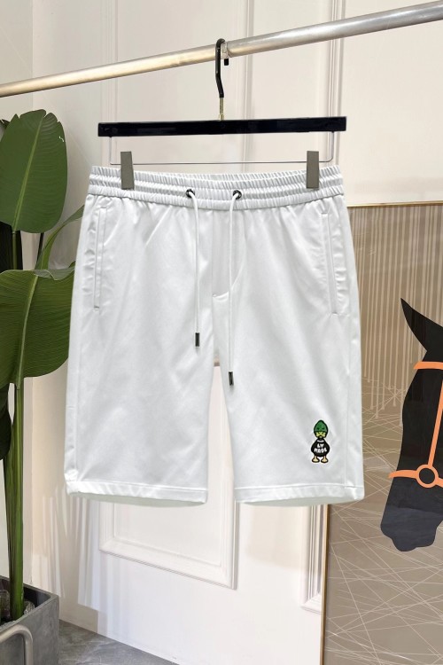 White Cotton LV by Nigo Duck Embroidered Casual Shorts for Men