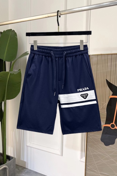 Prada Heren Sportieve Shorts Blauw met Logo - Exclusieve Zomercollectie 1 Prada Heren Sportieve Shorts Blauw met Logo - Exclusieve Zomercollectie