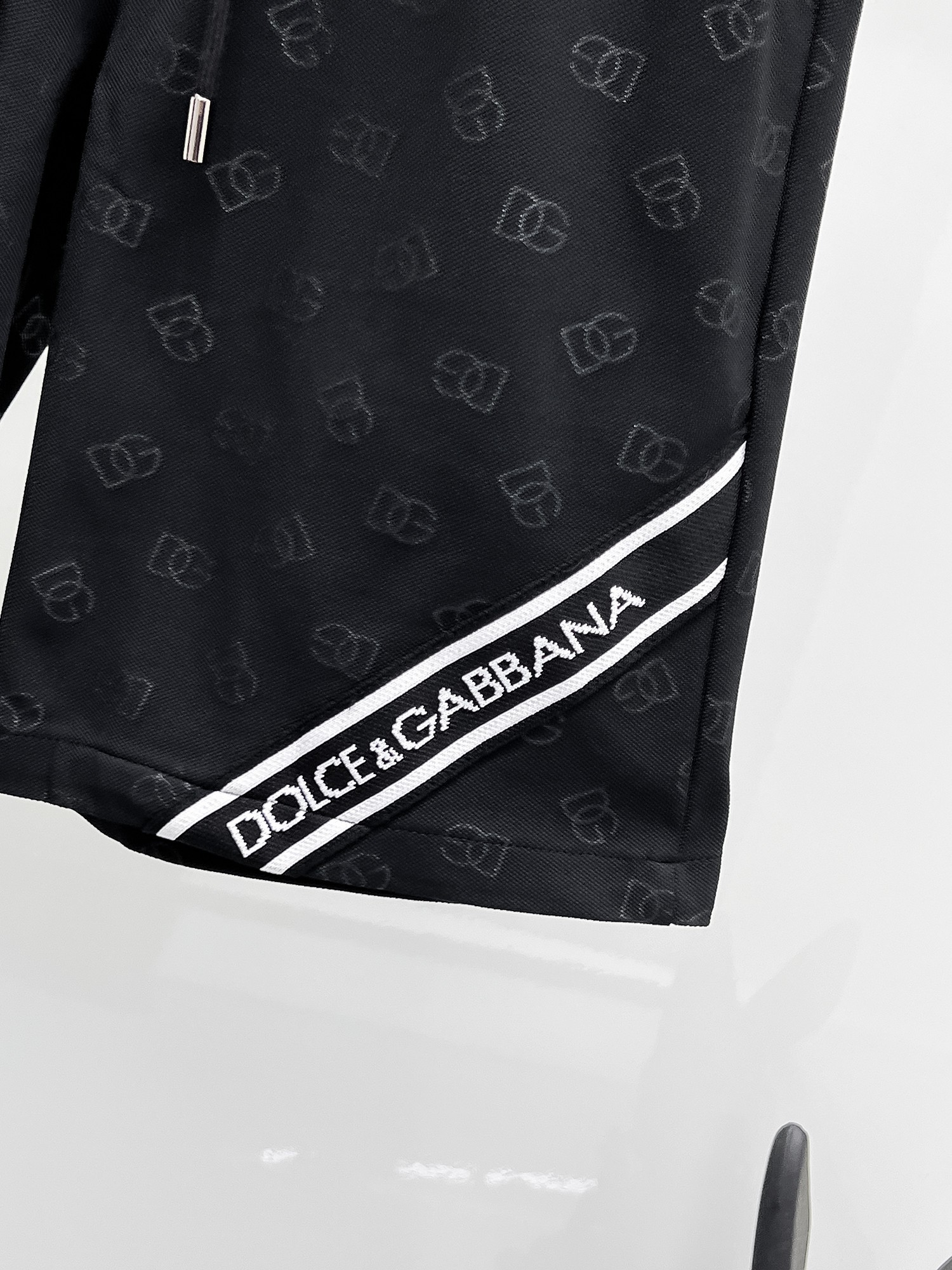 Dolce & Gabbana Men's Luxury Black Logo Print Casual Shorts 13 a1747228524216 7072