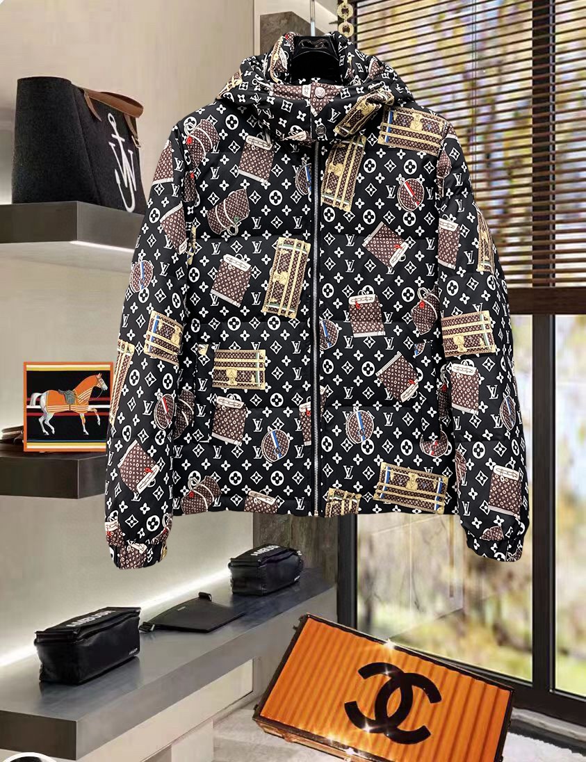 Louis Vuitton 2025 Fall/Winter Down Jacket - Classic Logo, Warm & Lightweight