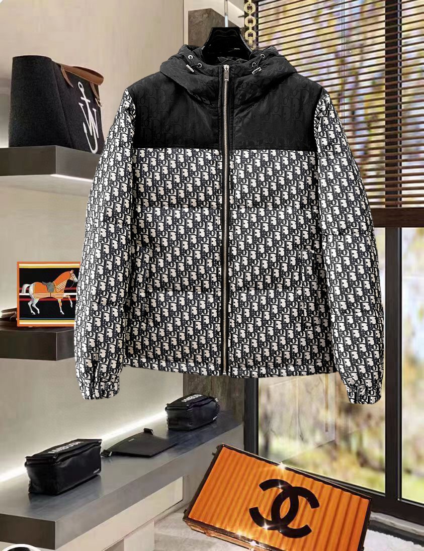 Dior 2025 Fall/Winter Down Jacket - Classic Logo, Warm, Lightweight