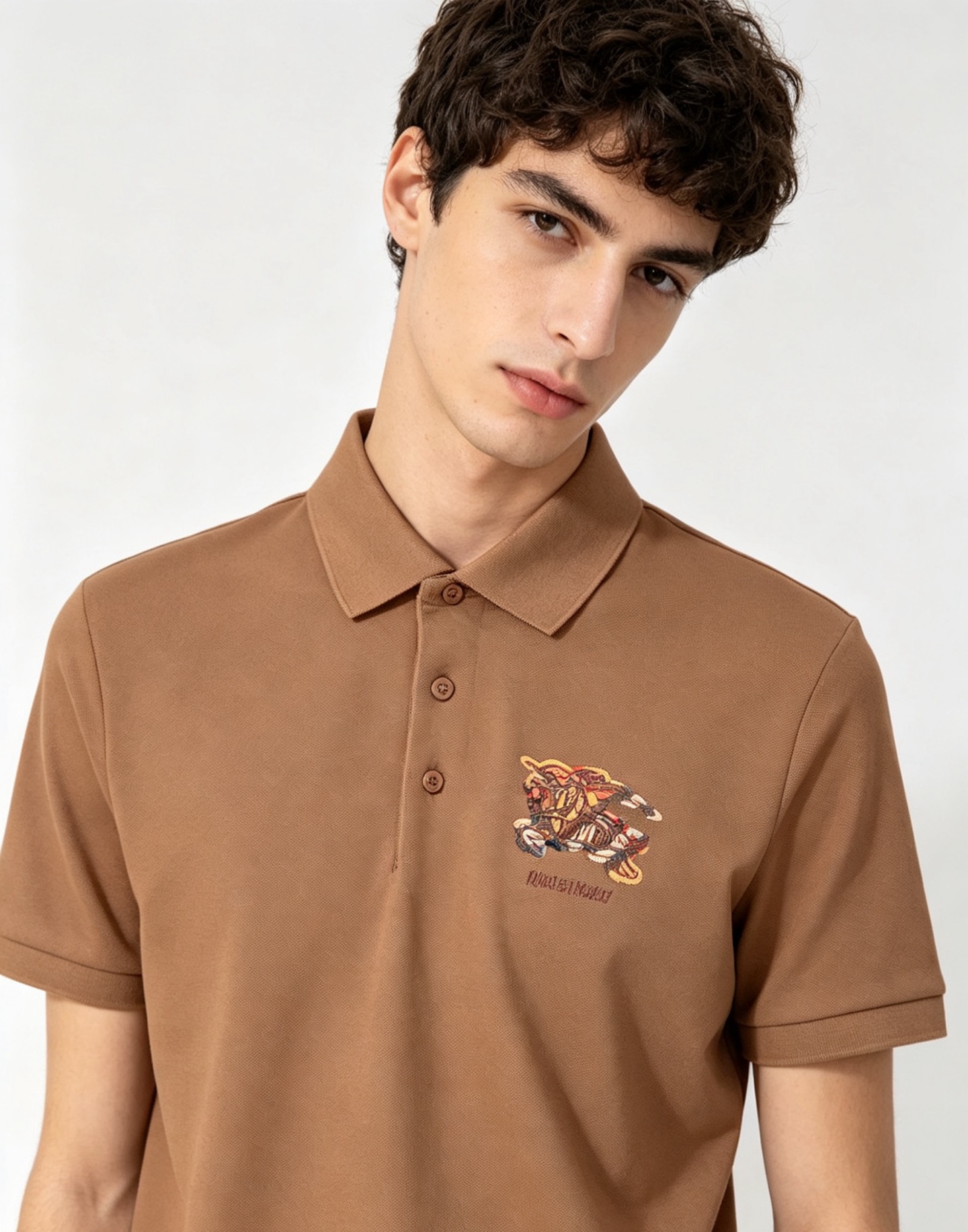 专柜还原顶级复刻版 巴宝莉（Burberry）Polo衫便是绝佳诠释。深沉而优雅的藏蓝色调，仿佛是将夜空