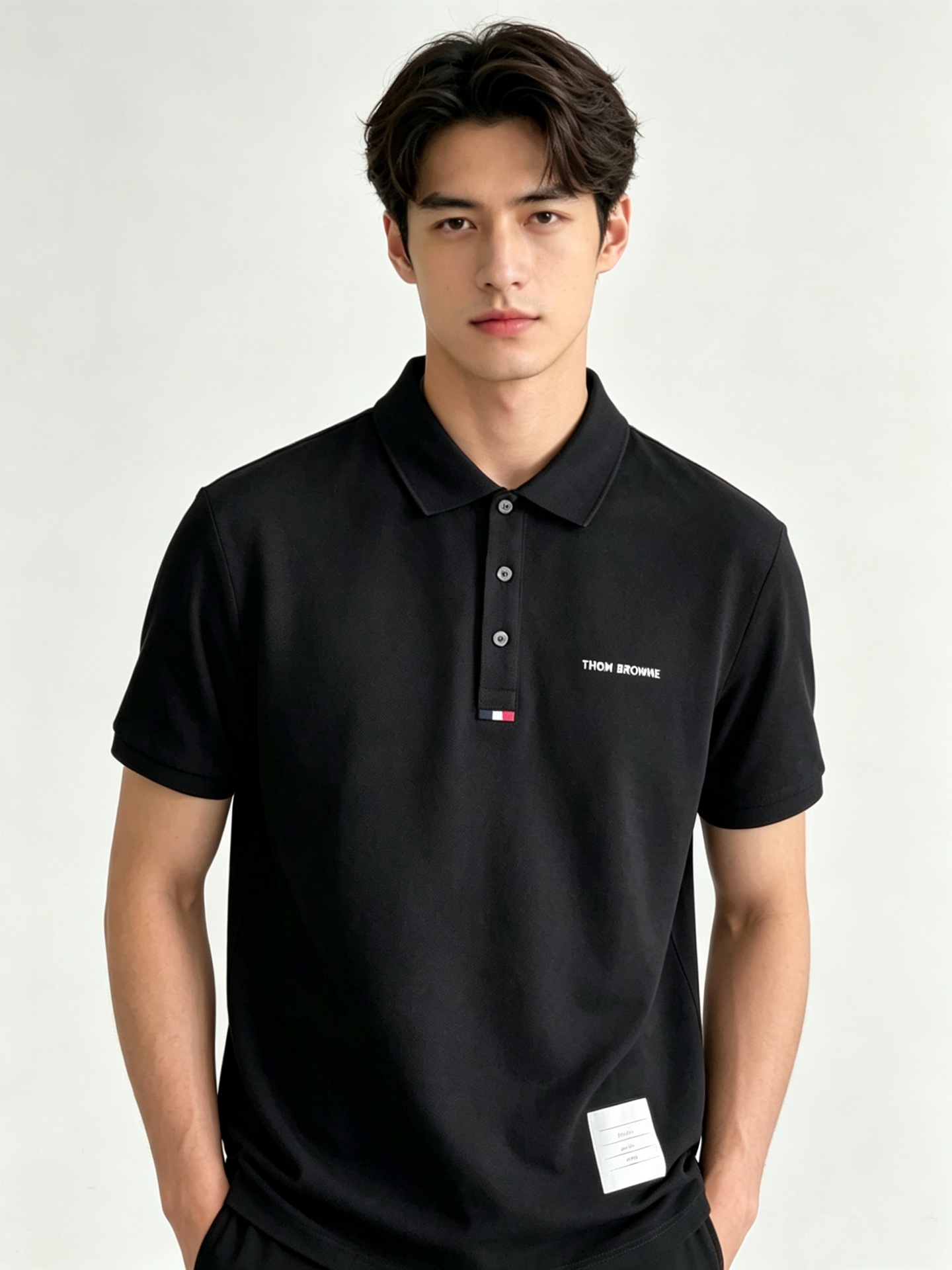 NO:848912,thombrowne TB26 spring and summer new model, high-end first-line ace series, perfect word-of-mouth product!  !  100% mesh piqué cotton POLO shirt, selected from the finest long-staple cotton raw materials with excellent light exposure, which is the soft gold in cotton. The output is very rare. It has been custom-woven and dyed in a century-old Italian workshop to create an excellent texture. The fabric attributes are all superior, the texture is fine and natural and soft, with perfect combination of comfort and breathability. The tactile experience is self-evident, and the gloss is excellent!  The details are perfect, with a fashionable three-button placket and a contrasting lapel design, which is quite elegant and high-end. The brand badge logo is decorated on the chest, which is a perfect soul-like embellishment. The iconic coffee-colored webbing element is retained at the hem opening and closing!  The color matching is versatile, and each color can interpret a unique styling effect. It is a polo POLO shirt that highlights your temperament and taste. It is a perfect combination of business and leisure for urban high-end elites and petty bourgeoisie!  Size M-4XL,,thom browne,gold,19860909thombrowne汤姆布朗TB26年春夏新款,高端一线王牌系列,完美口碑化产物！！ 百分百网眼珠地棉面料POLO衫,甄选光照极好的上等长绒棉花原料,属于棉花中的软黄金,产量非常稀有,经过意大利百年工坊定织定染,缔造出极为出色的质感,面料属性皆为上乘,肌理细腻自然柔软,舒适性与透气性完美兼备,触感体验不言而喻,光泽感极好！ 细节完美如斯,时髦三扣开合门襟,搭载撞色的翻领设计,颇为优雅高级,胸前饰有品牌徽章标识体,属于灵魂式的完美点缀,下摆开合处保留了标志性咖色织带元素！ 配色万能百搭,每色都可诠释出别具一格的造型效果,非常凸显气质和品位的一款马球POLO衫,都市高端精英小资商务与休闲完美兼备！ 尺码M-4XL,,thom browne,gold,,Men's clothing