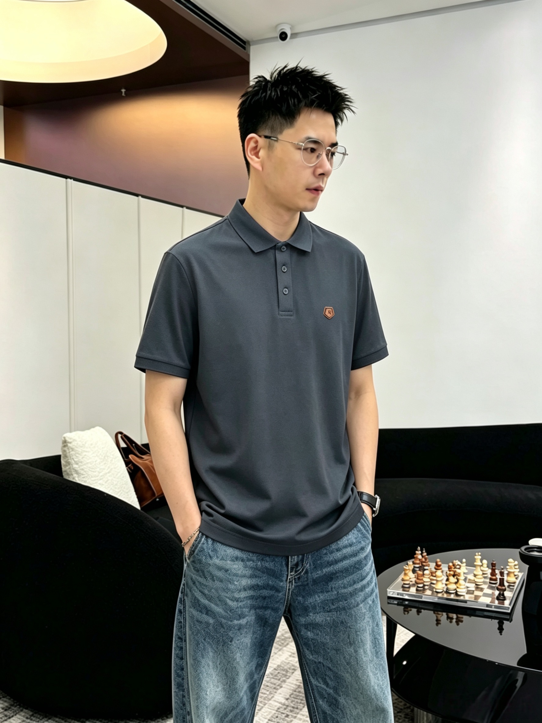 Zegna杰尼亚26ss高级男士商务休闲珠地棉翻领POLO衫，贸易公司渠道货，源自原厂代工出品，高端品鉴