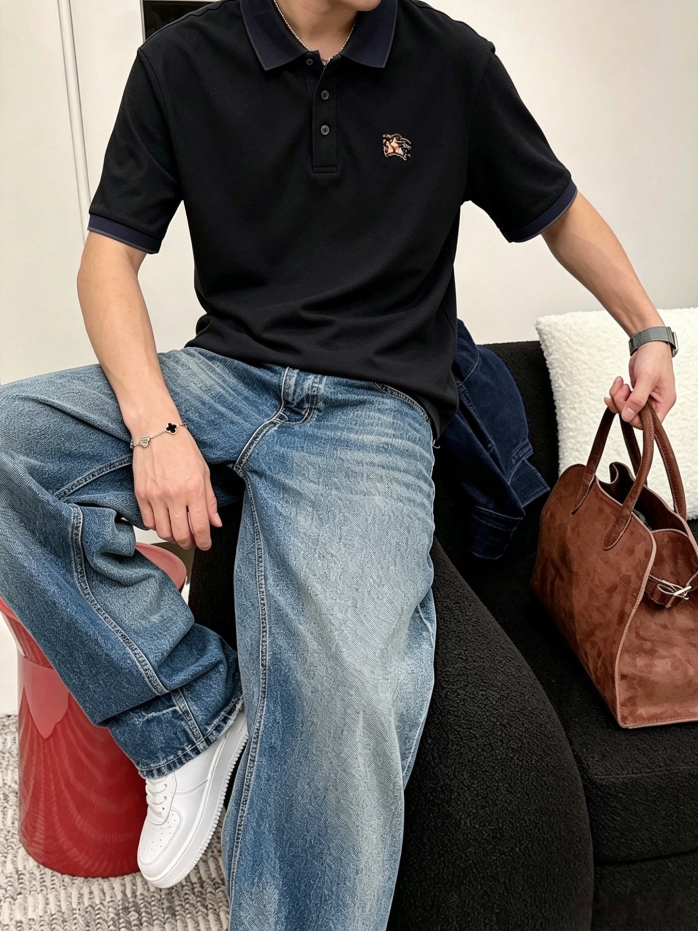 Burberry巴宝莉2026ss夏季新款字母logo男士翻领Polo衫！经典商务男款，高端男装的天花板