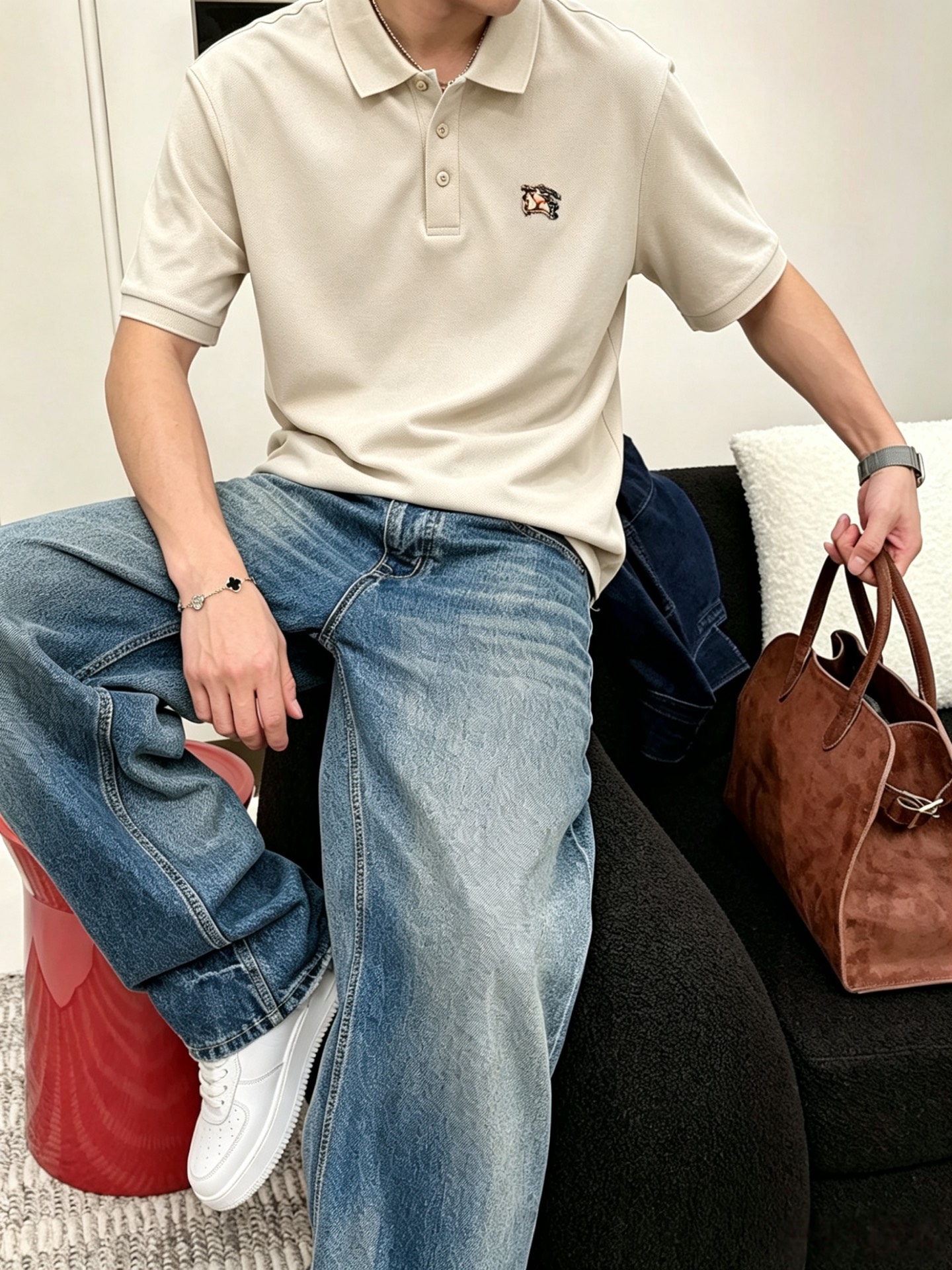 Burberry巴宝莉2026ss夏季新款字母logo男士翻领Polo衫！经典商务男款，高端男装的天花板