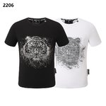 Philipp Plein Clothing T-Shirt Black White Men Spring/Summer Collection Short Sleeve