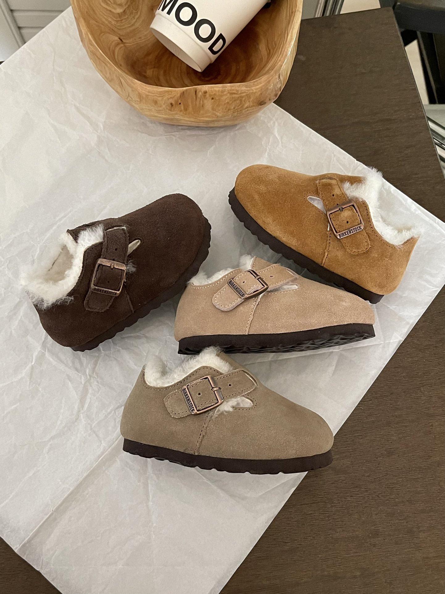 Winter Children’s Fleece Shoes: Classic Burken Comfort for Fall/Winter, Limited Stock. - 图片 2
