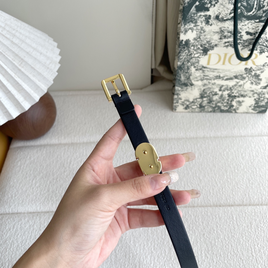 Dior Dior新款腰带，采用 头层皮制作，手感柔软，舒适细腻，精品针扣搭配最新款珐琅戒指，优雅，大方。宽1.5cm