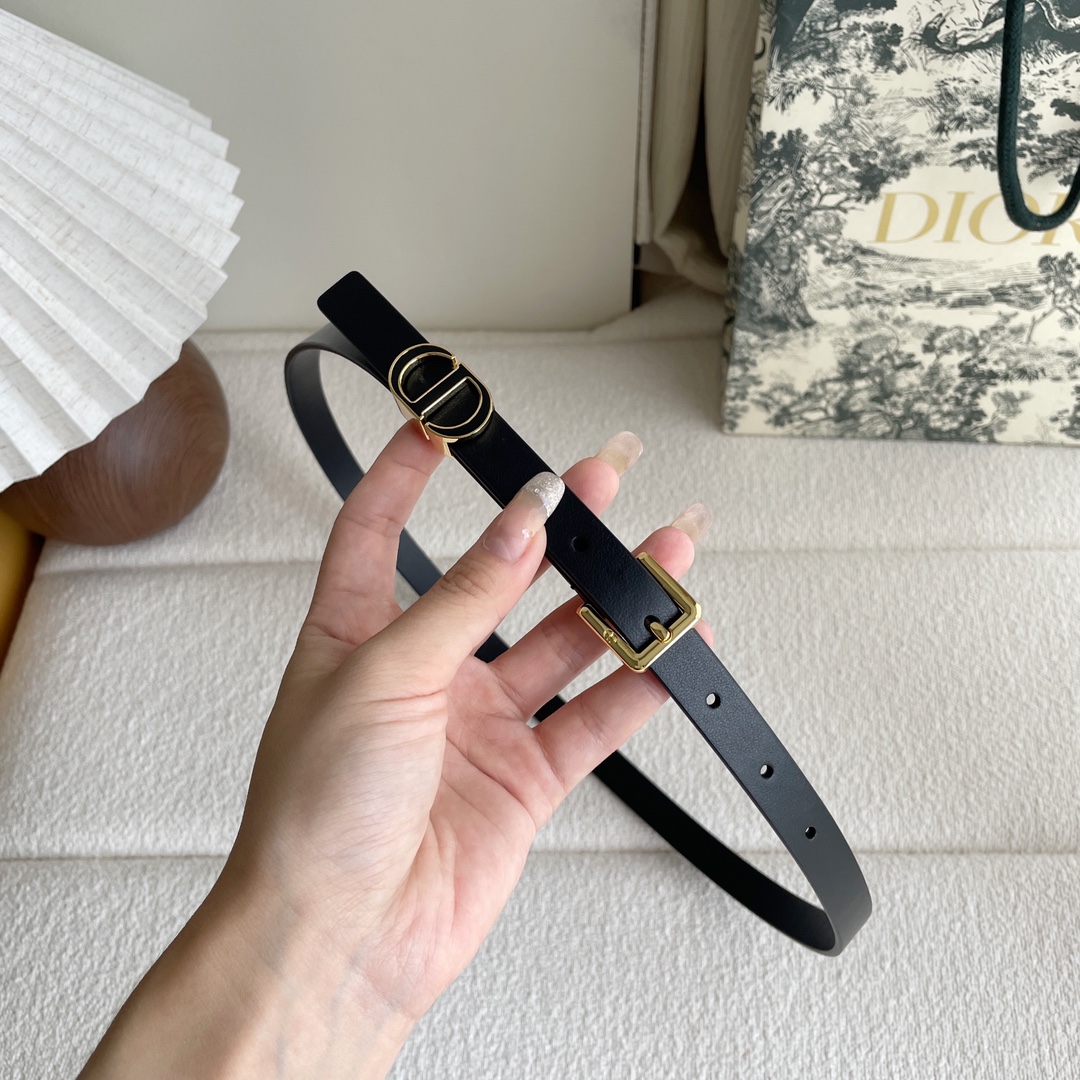 Dior Dior新款腰带，采用 头层皮制作，手感柔软，舒适细腻，精品针扣搭配最新款珐琅戒指，优雅，大方。宽1.5cm