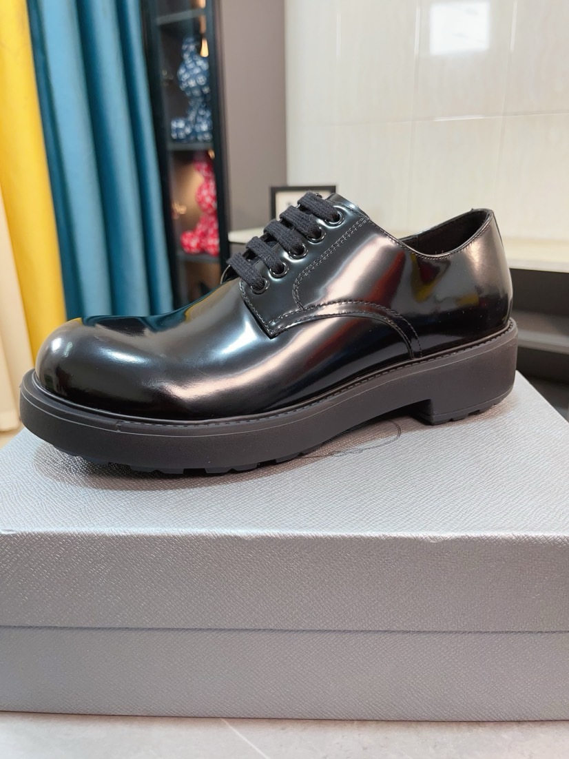 NO:273105,【PRADA Leather Shoes】Top Purchase Italian imported original custom-made beaded cowhide noodles, fully imported water-dyed breathable cowhide lining, original factory special original molded bottom is super comfortable, size 38-44,,prada,prada,cowhide19860909【PRADA 普拉达皮鞋】顶级代购 意大利进口原版定制开边珠牛皮面、全进口水染透气牛皮里垫、原厂特供原版成型底超级舒适,码数38-44,,prada,prada,cowhide,Men's shoes
