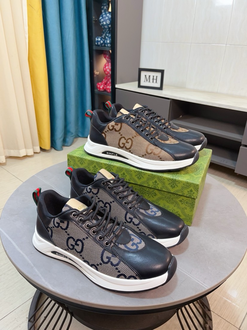 NO:273012,GUCCI [Gucci] new high-end brand of men's shoes, latest fashionable casual men's shoes, trendy and versatile style, relaxed and sporty upper imported Italian top layer cowhide leather, plus super fine workmanship. Original personalized fashionable rubber wear-resistant sole, light and comfortable on the feet, size 38-44,,gucci,cowhide19860909GUCCI【古奇】新款男鞋高端品牌,最新時尚休闲男鞋,潮流百搭之款,轻松运动风,鞋面意大利进口头层牛皮 真皮内里 加超精细做工.原版个性时尚橡胶耐磨大底,上脚轻巧舒适,码数38-44,,gucci,cowhide,Men's shoes