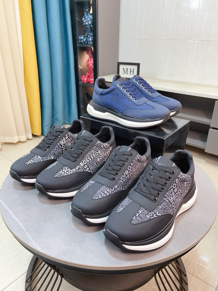 NO:279461,【boss】 With classic design, it has become a fashion darling that never ends, and a classic casual shape. The upper is made of top-quality anti-cowhide rubber and fly weaving brand logo embellishment to highlight the brand's charm; the first layer of genuine leather [Sun] [Sun] brand-specific sole, wear-resistant, lightweight, size: 38-44,,cowhide19860909【boss】 以经典的设计成为永不落幕的时尚宠儿,经典的休闲造型.鞋面采用顶级反牛皮滴胶飞织 品牌logo点缀 彰显品牌魅力；头层真皮里[太阳][太阳]品牌专用大底,耐磨,轻便,码数:38-44,,cowhide,Men's shoes