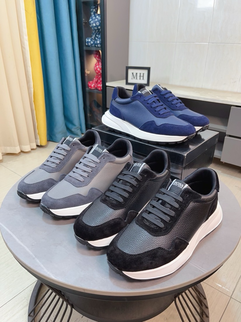 NO:621435,[boss] Become a fashion darling that never ends with its classic design, classic casual style. The upper is made of top-grade suede leather with waterproof cloth, and the brand logo is embellished to highlight the brand charm; the first layer of genuine leather is [sun][sun] brand-specific outsole, wear-resistant, lightweight, size: 38-44,19860909【boss】 以经典的设计成为永不落幕的时尚宠儿,经典的休闲造型.鞋面采用顶级反绒皮搭配防水布 品牌logo点缀 彰显品牌魅力；头层真皮里[太阳][太阳]品牌专用大底,耐磨,轻便,码数:38-44,,Men's shoes