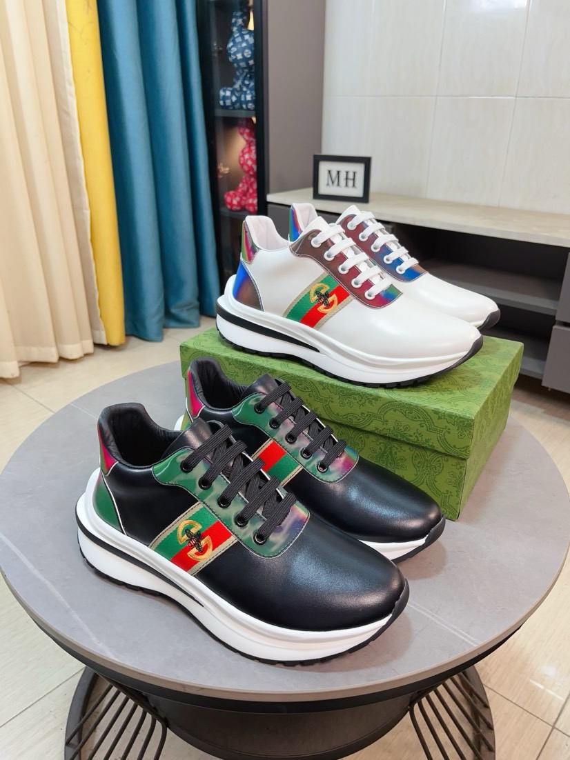 NO:779199,GUCCI [Gucci] new high-end brand of men's shoes, the latest fashionable casual men's shoes, a trendy and versatile style, relaxed sports style, uppers imported from Italy, first-layer cowhide, genuine leather lining and ultra-fine workmanship. Original personalized fashionable rubber wear-resistant outsole, light and comfortable on the foot, size 38-44,,gucci,cowhide19860909GUCCI【古奇】新款男鞋高端品牌,最新時尚休闲男鞋,潮流百搭之款,轻松运动风,鞋面意大利进口头层牛皮 真皮内里 加超精细做工.原版个性时尚橡胶耐磨大底,上脚轻巧舒适,码数38-44,,gucci,cowhide,Men's shoes