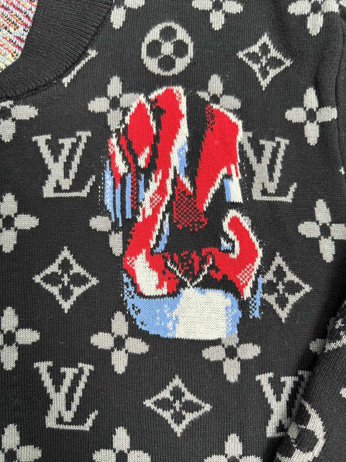 Louis Vuitton Knitted Jacket with Flower-Laying Technique in Black, Size S-XL - 图片 8