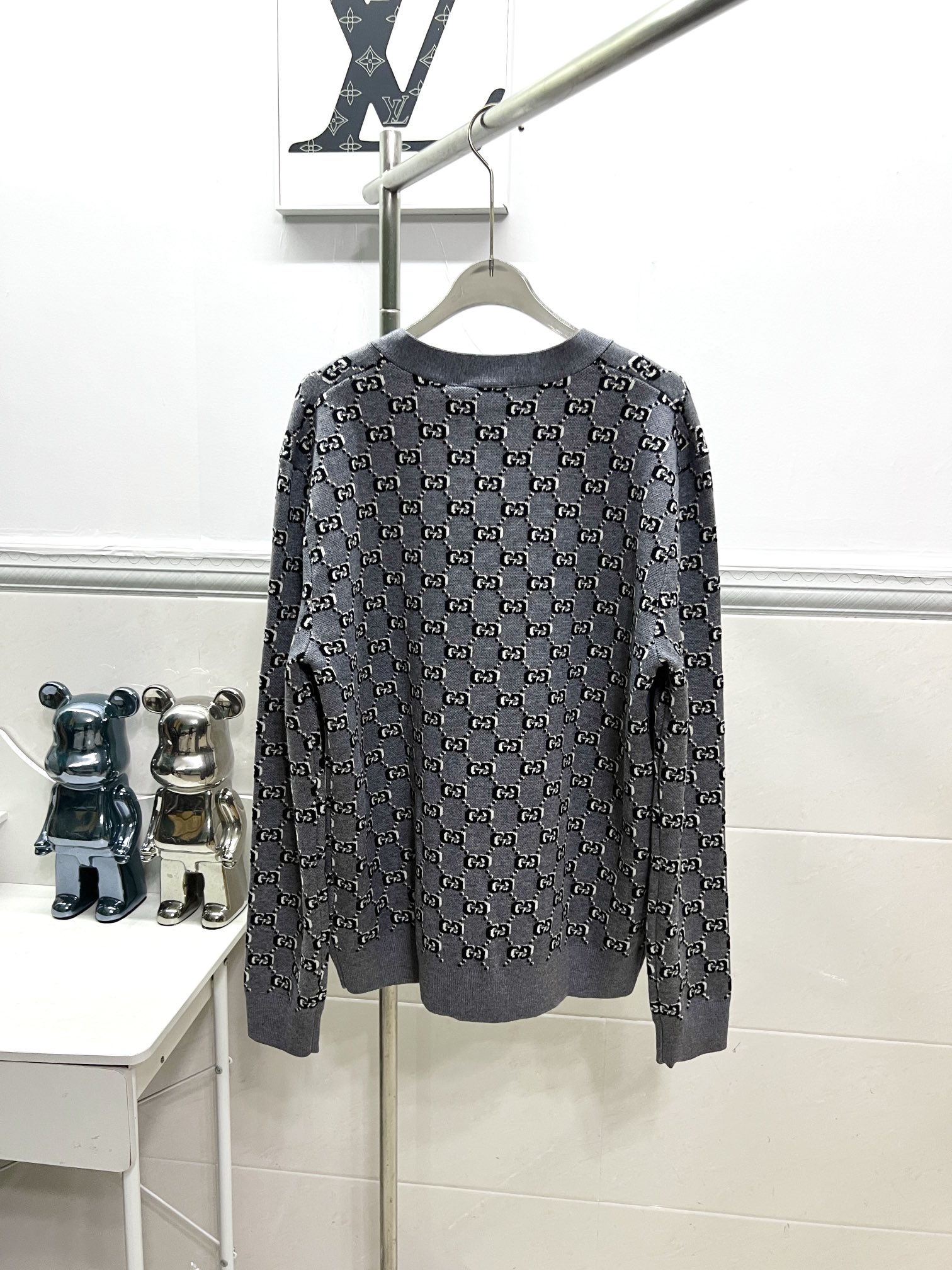 DW R036 Gucci Gucci knitting wool and jackets. Colour: Grey, Blue Size: S M L - 图片 2
