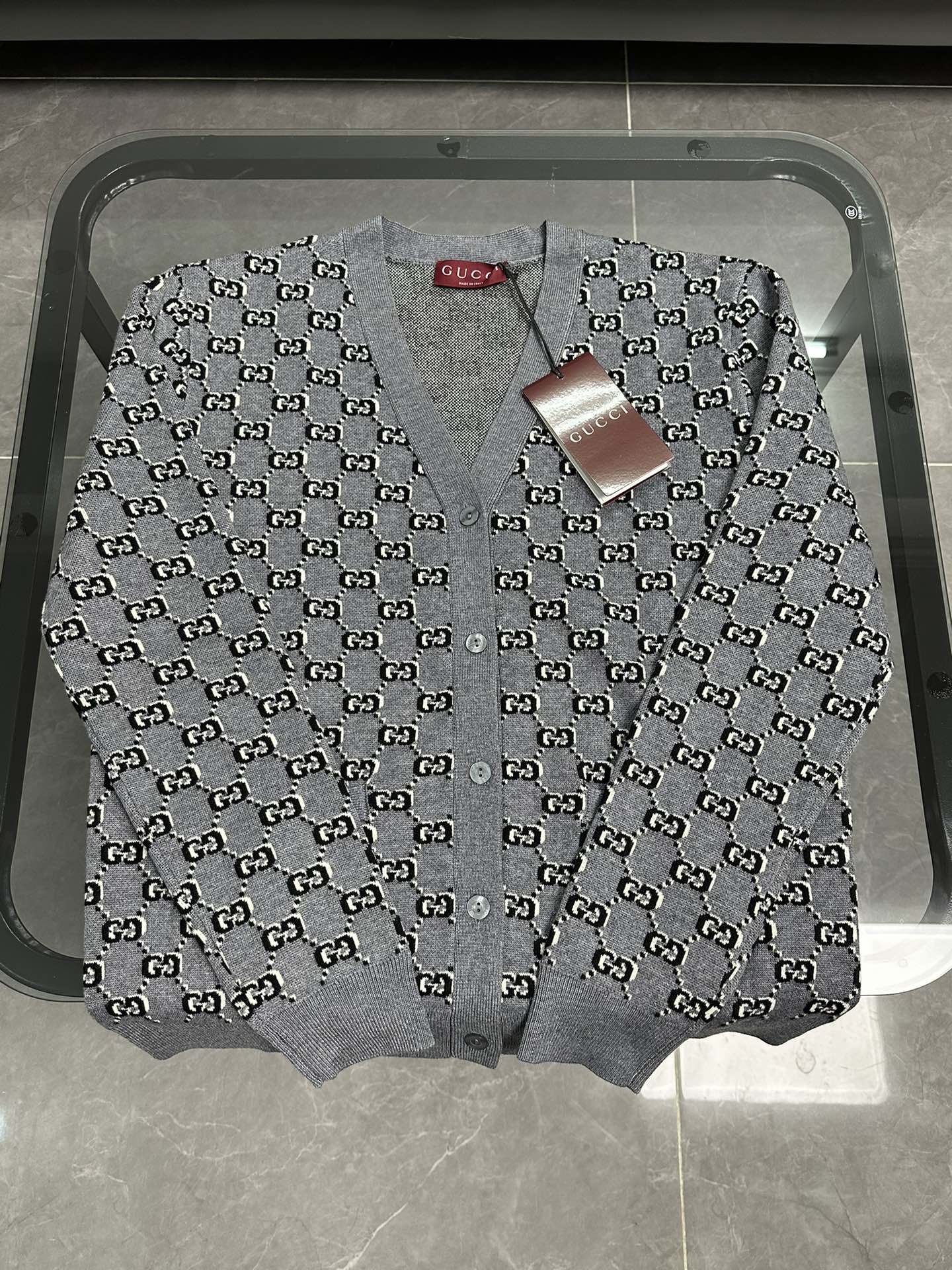 DW R036 Gucci Gucci knitting wool and jackets. Colour: Grey, Blue Size: S M L - 图片 5