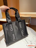 Chloe Sale
 Handbags Tote Bags Black Embroidery Nylon Woody