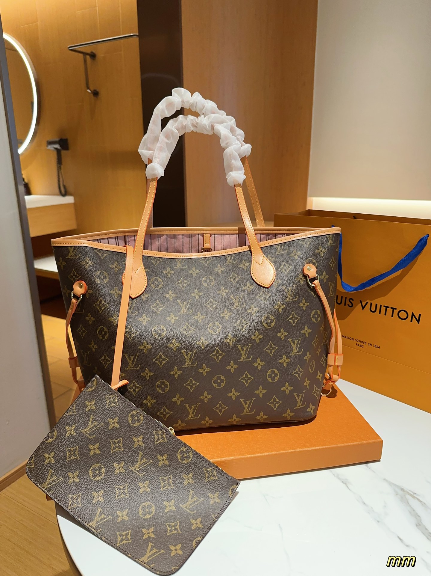 Fake Cheap best online
 Louis Vuitton LV Neverfull Handbags Tote Bags Red Yellow